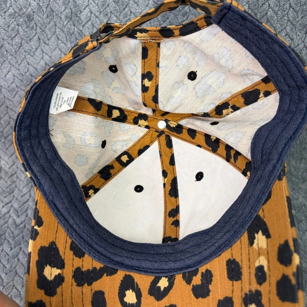 Leopard Print Baseball Cap Adjustable Animal Pattern Hat OSFM 1323